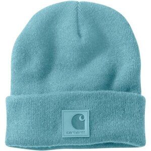 ⚡Carhartt Men's Dusted Aqua Imported Cotton Tonal Patch Beanie Watch Hat